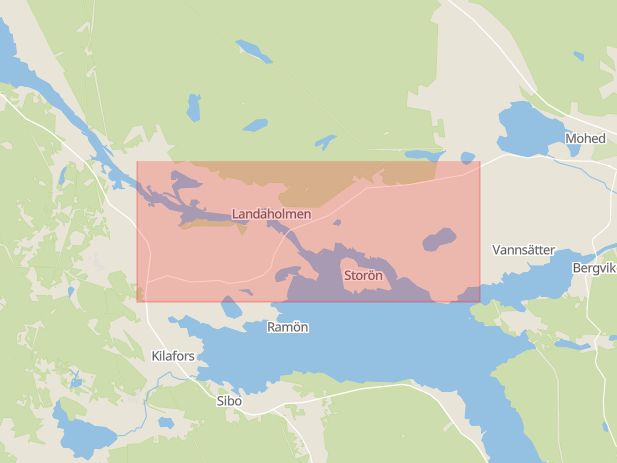 Karta som med röd fyrkant ramar in Stora Vägen, Segersta, Bollnäs Kommun, Bollnäs, Gävleborgs län