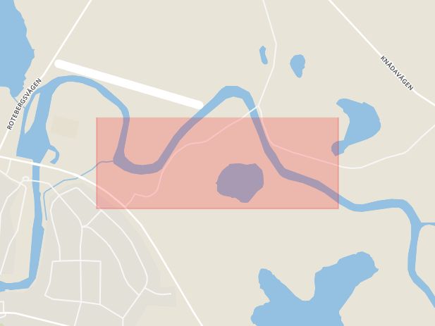 Karta som med röd fyrkant ramar in Gamla Landsvägen, Edsbyn, Ovanåker, Gävleborgs län