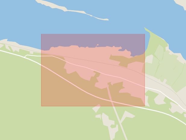 Karta som med röd fyrkant ramar in Karsjö, Ljusdal, Gävleborgs län