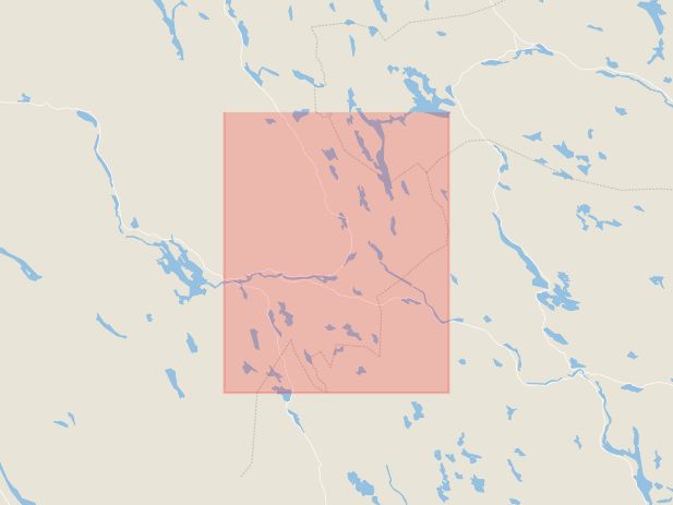 Karta som med röd fyrkant ramar in Rätan, Ytterhogdal, Härjedalen, Jämtlands län