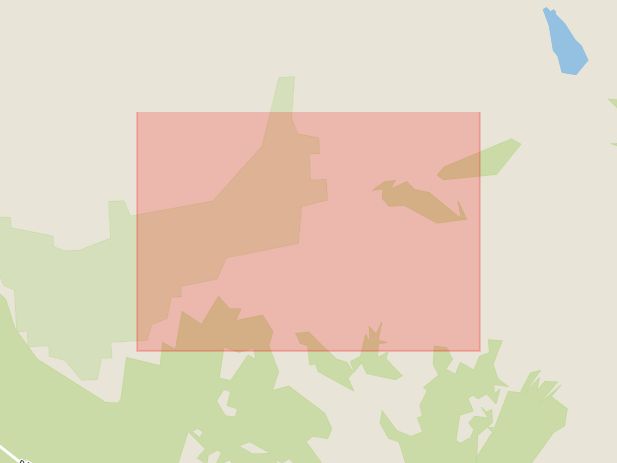 Karta som med röd fyrkant ramar in Tänndalen, Hamrafjället, Härjedalen, Jämtlands län