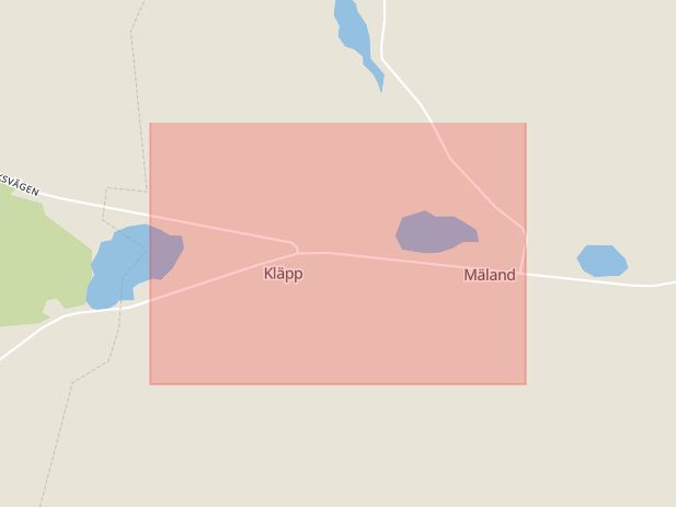 Karta som med röd fyrkant ramar in Kläpp, Kramfors Kommun, Kramfors, Västernorrlands län