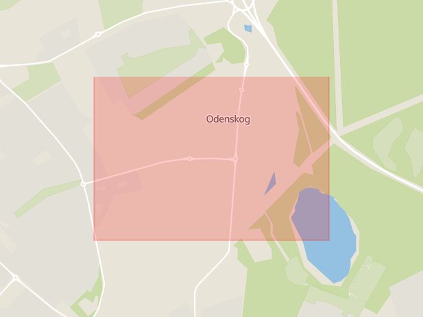 Karta som med röd fyrkant ramar in Odenskog, Hammarstrand, Krångede, Svenstavik, Jämtlands län