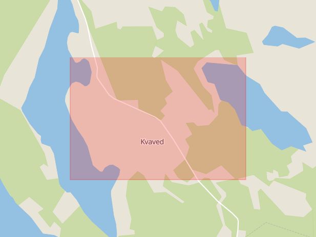 Karta som med röd fyrkant ramar in Kvaved, Idbyn, Örnsköldsvik, Västernorrlands län