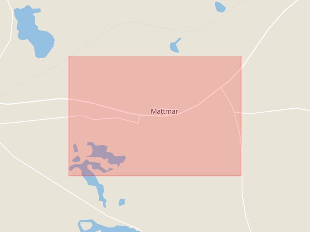 Karta som med röd fyrkant ramar in Mattmar, Jämtland, Jämtlands län