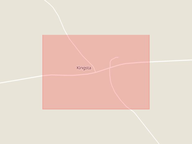Karta som med röd fyrkant ramar in Kingsta, Krokom, Jämtlands län
