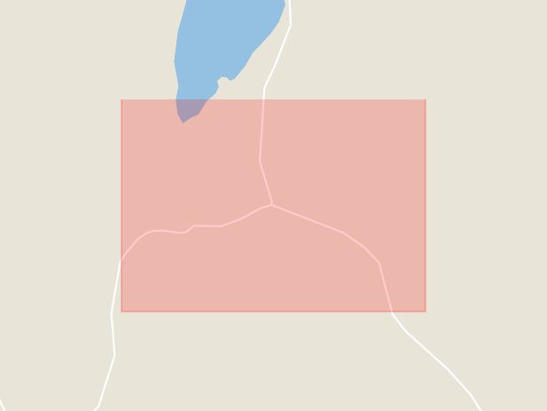 Karta som med röd fyrkant ramar in Hällan, Lycksele, Jämtlands län