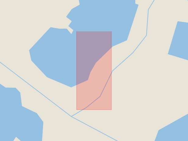 Karta som med röd fyrkant ramar in Storån, Strömsund, Jämtlands län