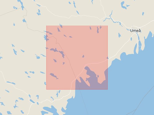 Karta som med röd fyrkant ramar in Nordmalings Kommun, Nordmaling, Västerbottens län