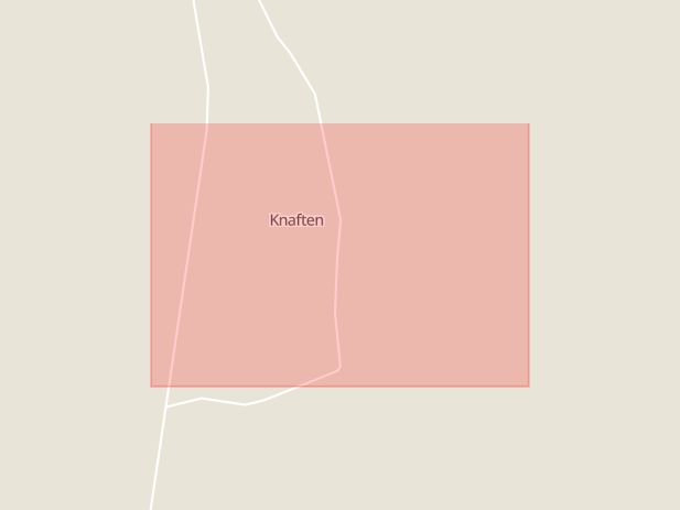 Karta som med röd fyrkant ramar in Knaften, Lycksele, Västerbottens län