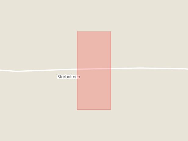 Karta som med röd fyrkant ramar in Storholmen, Vilhelmina, Västerbottens län