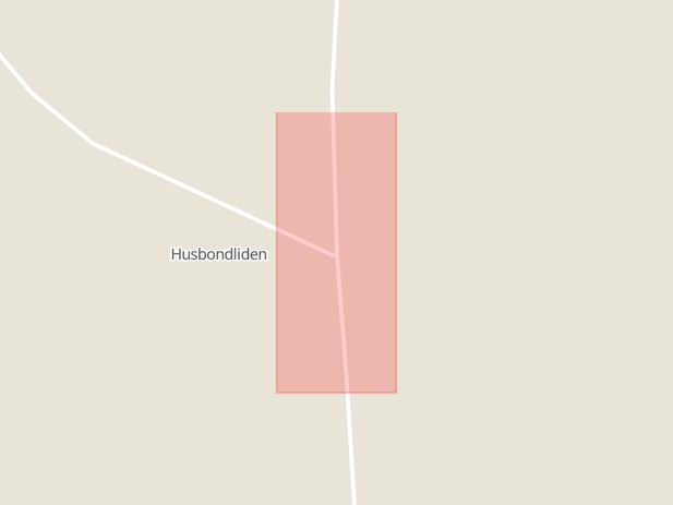 Karta som med röd fyrkant ramar in Husbondliden, Ruskträsk, Lycksele Kommun, Lycksele, Västerbottens län