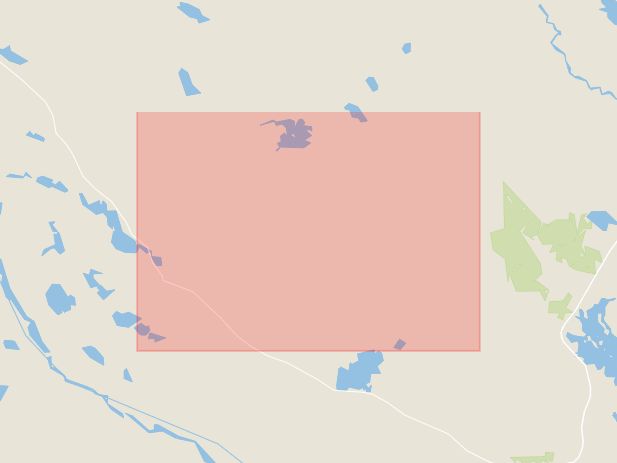 Karta som med röd fyrkant ramar in Sandfors, Skellefteå, Västerbottens län