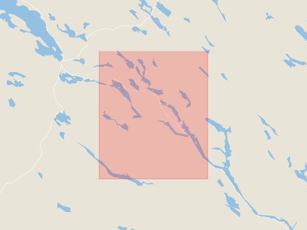 Karta som med röd fyrkant ramar in Gunnarn, Sorsele, Västerbottens län