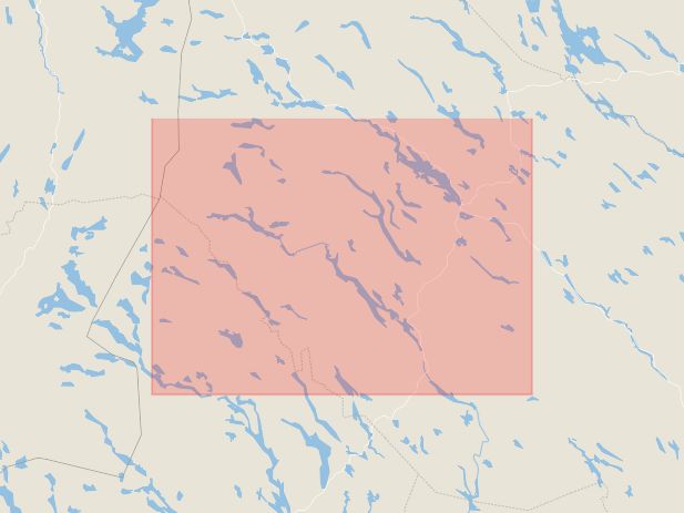Karta som med röd fyrkant ramar in Vilhelmina, Västerbottens län