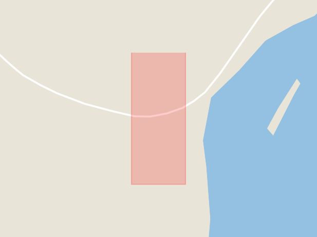 Karta som med röd fyrkant ramar in Kusån, Högsta, Boden, Norrbottens län