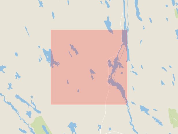 Karta som med röd fyrkant ramar in Morjärv, Gällivare, Överkalix, Svedjan, Piteå, Kälen, Norrbottens län