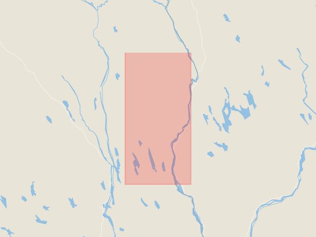 Karta som med röd fyrkant ramar in Pajala, Övertorneå, Norrbottens län