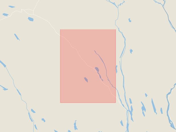 Karta som med röd fyrkant ramar in Lansjärv, Gällivare, Boden, Överkalix, Norrbottens län