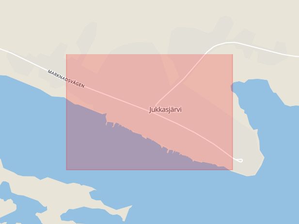 Karta som visar ungefär var händelsen Trafikbrott: Jukkasjärvi, bilist stoppad för kontroll inträffat