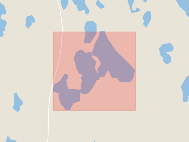 Karta som med röd fyrkant ramar in Kamasjaure, Sverige, Kiruna, Norrbottens län