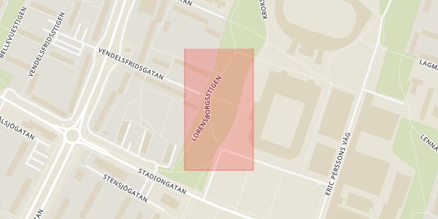 Karta som med röd fyrkant ramar in Södra Skolgatan, Hundrastgård, Malmö, Skåne län