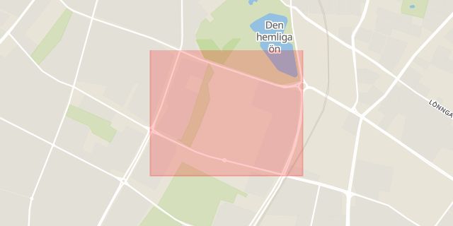 Karta som med röd fyrkant ramar in Solbacken, Malmö, Skåne län
