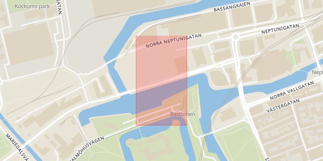 Karta som med röd fyrkant ramar in Elsa, Malmö, Skåne län