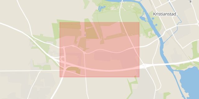Karta som med röd fyrkant ramar in Trafikplats Vilan, Vilan, Kristianstad, Skåne län