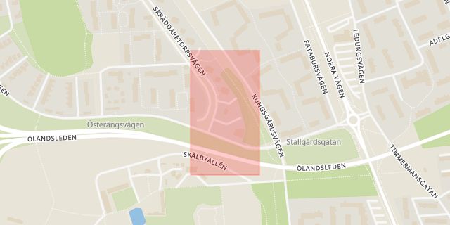 Karta som med röd fyrkant ramar in Djurängen, Kalmar, Kalmar län