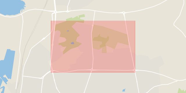 Karta som med röd fyrkant ramar in Håsten, Varberg, Hallands län