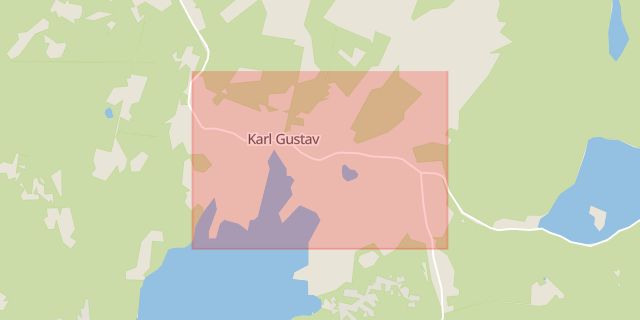 Karta som med röd fyrkant ramar in Varberg, Jaktstuga, Karl Gustav, Hallands län