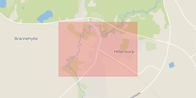 Karta som med röd fyrkant ramar in Hillerstorp, Hända, Gnosjö, Jönköpings län