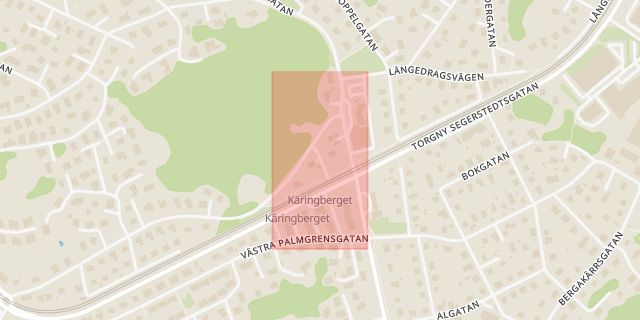 Karta som med röd fyrkant ramar in Slätta, Göteborg, Västra Götalands län