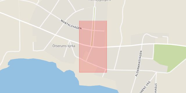Karta som med röd fyrkant ramar in Örserum, Jönköping, Jönköpings län
