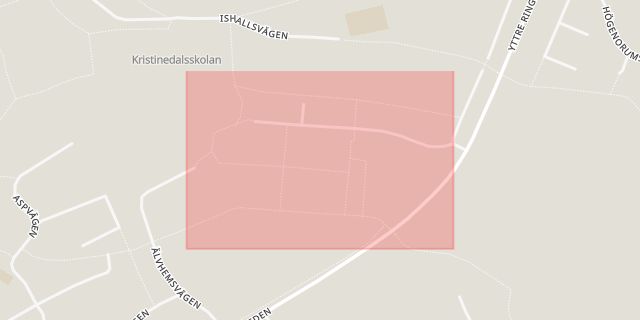 Karta som med röd fyrkant ramar in Hasselbackevägen, Stenungsund, Västra Götalands län