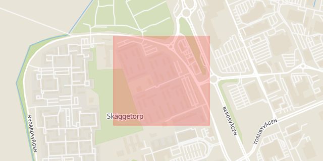 Karta som med röd fyrkant ramar in Östergötland, Linköping, Lidaleden, Norrköping, Saltängsgatan, Skattegården, Östergötlands län