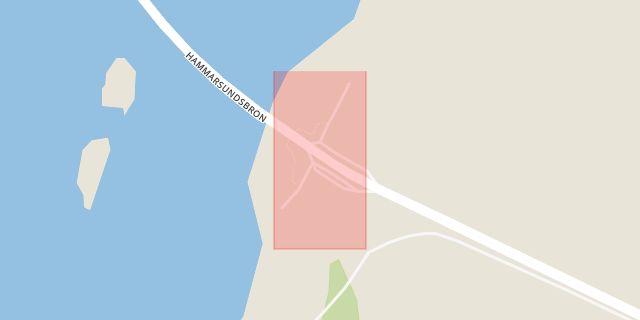 Karta som med röd fyrkant ramar in Hammarsundsbron, Askersund, Örebro län