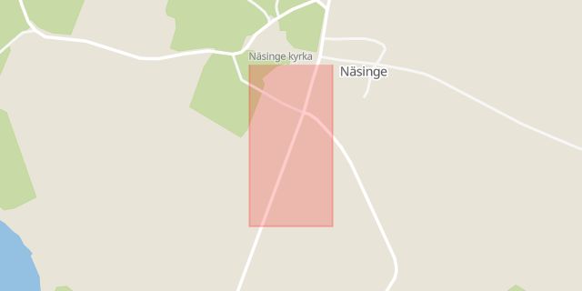 Karta som med röd fyrkant ramar in Näsinge, Strömstad, Västra Götalands län
