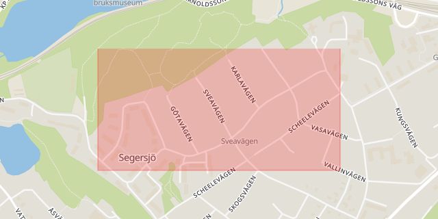 Karta som med röd fyrkant ramar in Tumba, Kyrkvärdsvägen, Botkyrka, Stockholms län