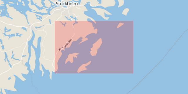 Karta som med röd fyrkant ramar in Utgårdsvägen, Poseidons Torg, Haninge, Stockholms län