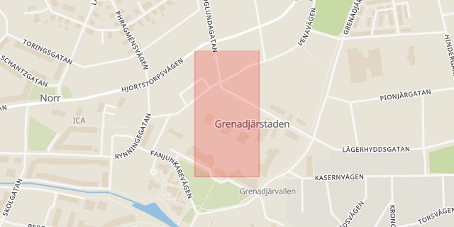 Karta som med röd fyrkant ramar in Närke, Örebro, Örebro län
