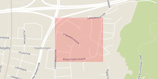 Karta som med röd fyrkant ramar in Ringstorp, Örebro, Örebro län