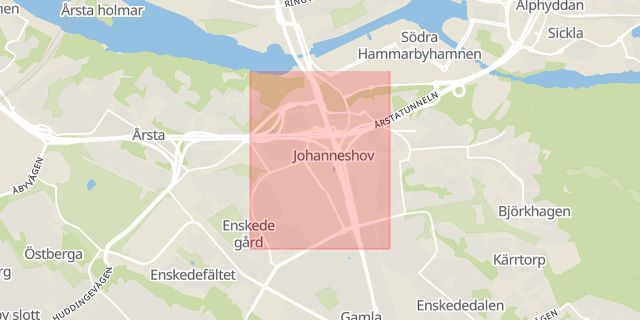 Karta som med röd fyrkant ramar in Skärmarbrink, Stockholm, Stockholms län