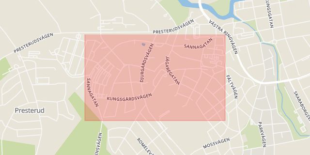 Karta som med röd fyrkant ramar in Sanna, Kristinehamn, Värmlands län