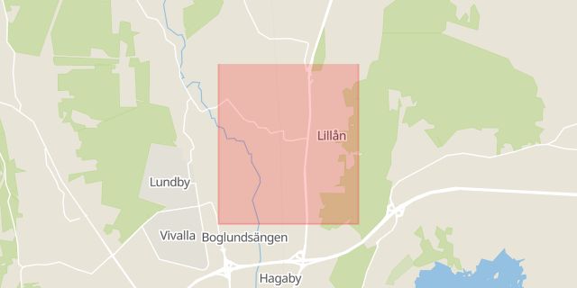 Karta som med röd fyrkant ramar in Bettorp, Sibylla, Lillån, Örebro, Örebro län