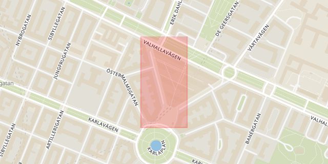 Karta som med röd fyrkant ramar in Fältöversten, Stockholm