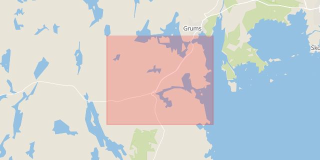 Karta som med röd fyrkant ramar in Segmon, Säffle, Värmlands län