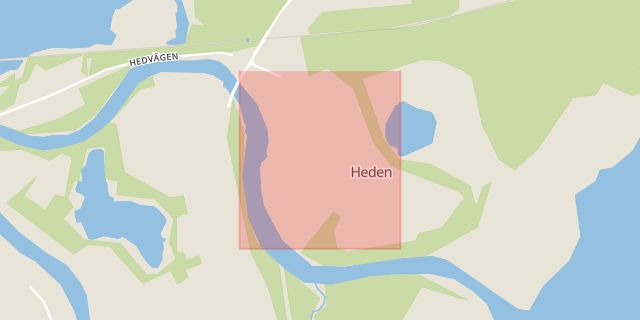 Karta som med röd fyrkant ramar in Heden, Karlstad, Värmlands län