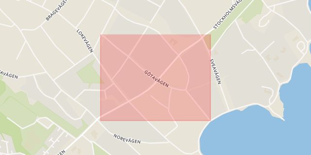 Karta som med röd fyrkant ramar in Götagatan, Stockholm, Stockholms län